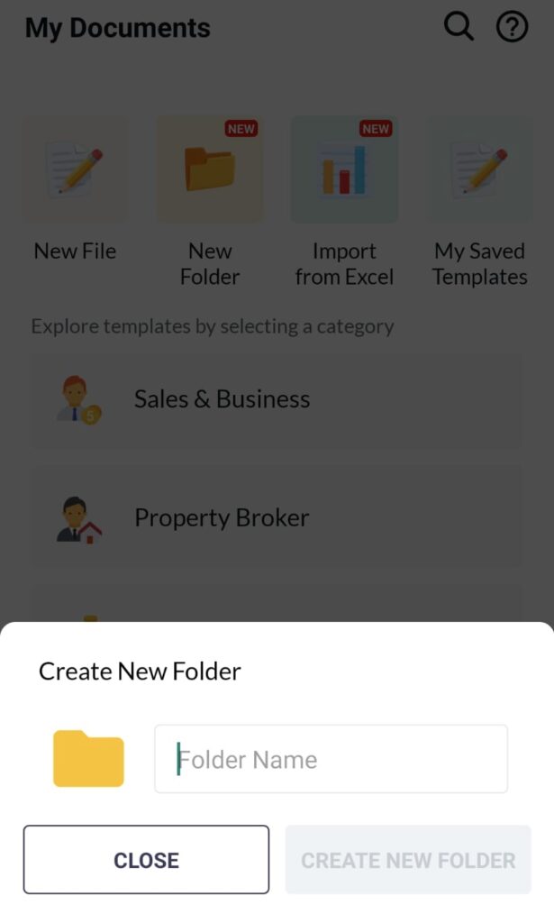 Creating a New Folder in Lio
