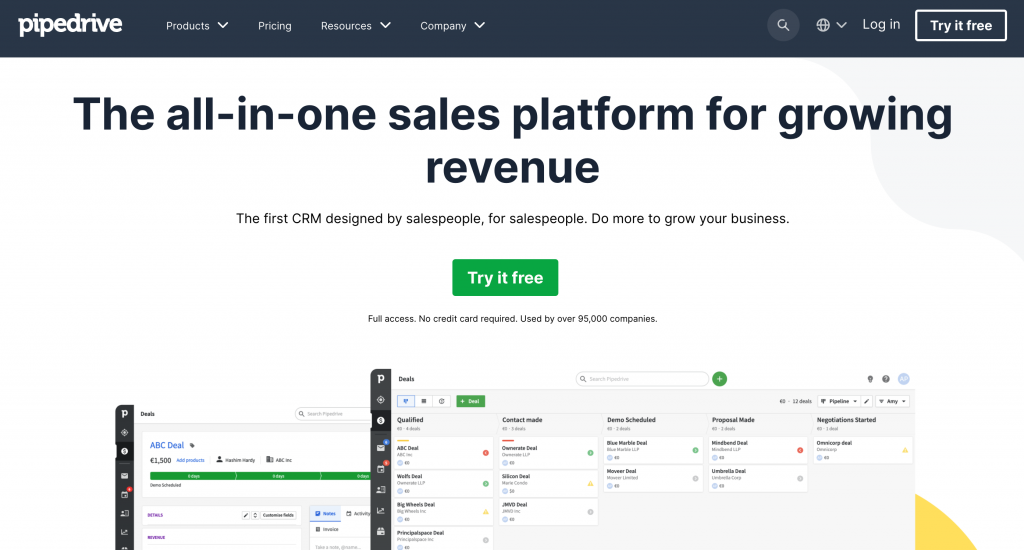 Pipedrive CRM software